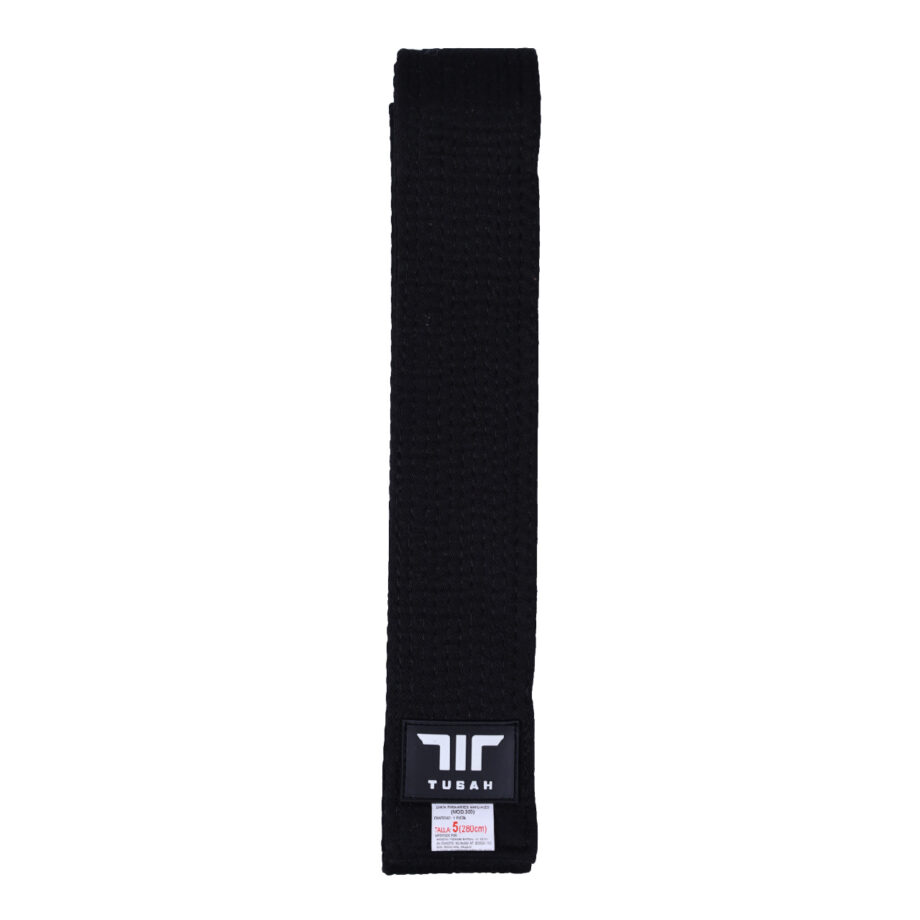 CINTA TUSAH PARA ARTES MARCIALES NEGRA 5CM