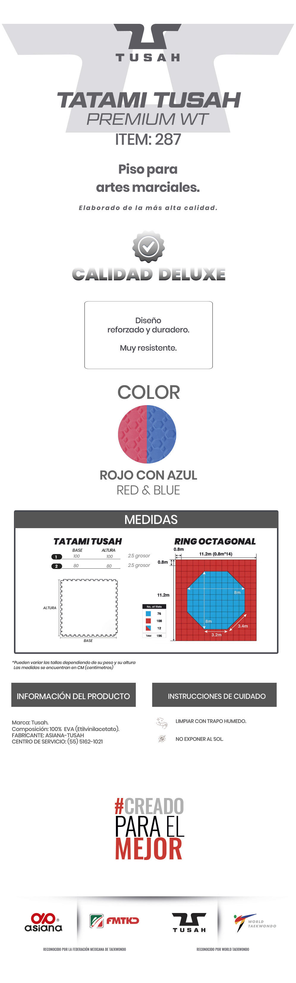 TATAMI WT PARA ARTES MARCIALES 287