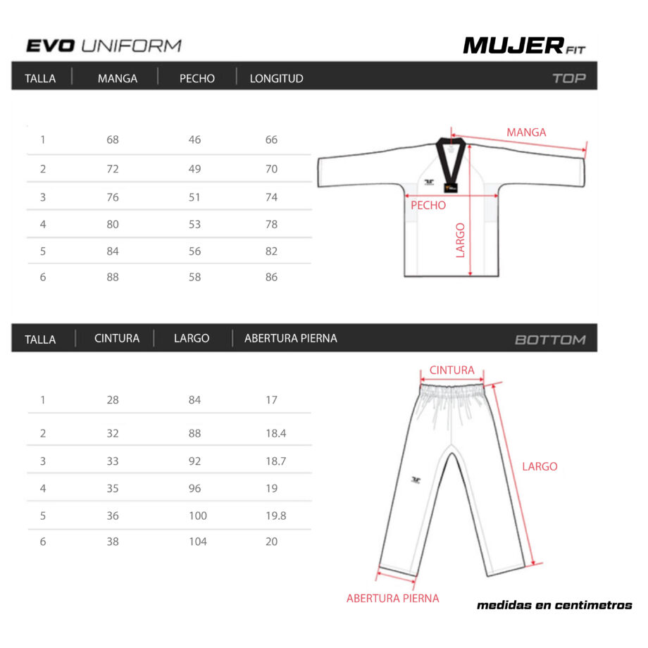 DOBOK TUSAH EVO OLIMPICO (AJUSTE FEMENINO) (WT)