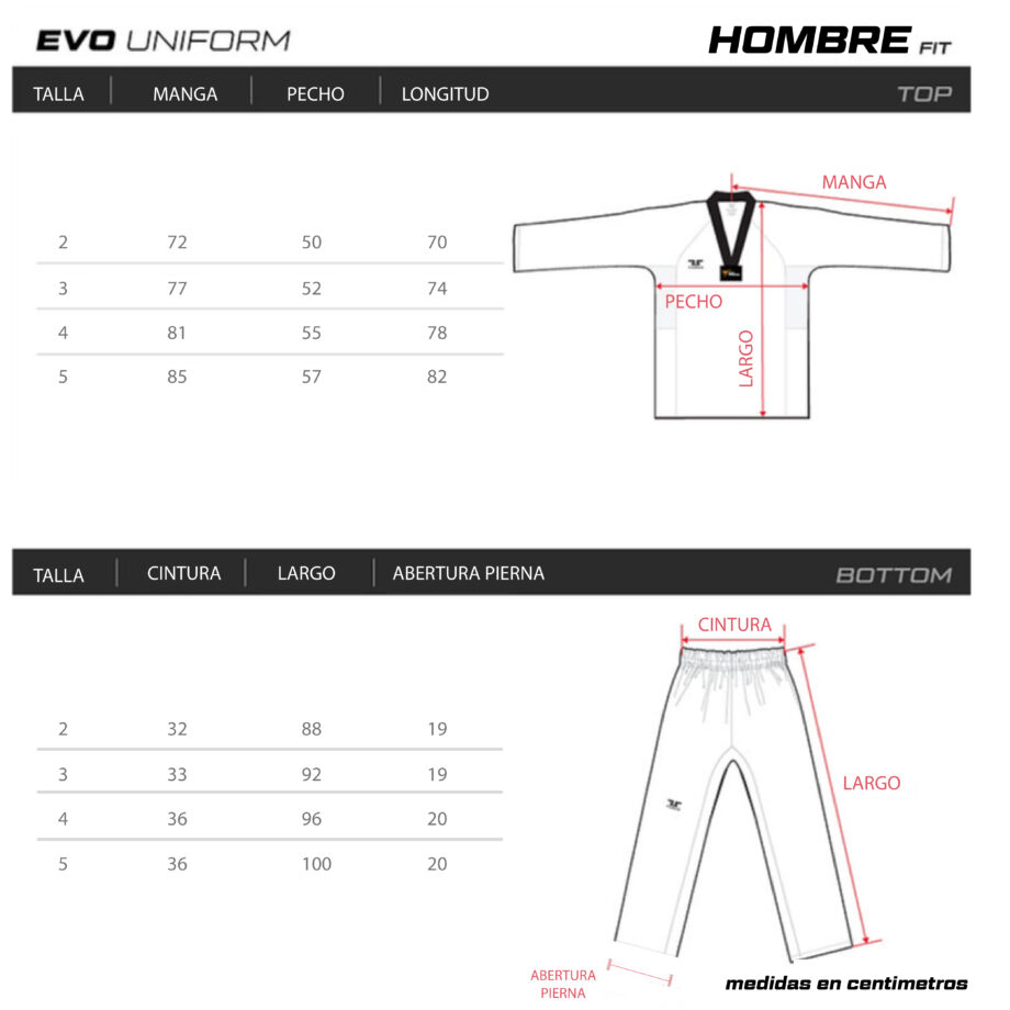 DOBOK TUSAH EVO OLIMPICO (AJUSTE MASCULINO) (WT)