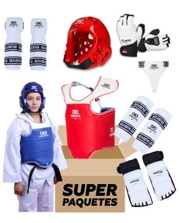 EQUIPO ASIANA DE PROTECCIÓN TAEKWONDO PARA MUJER COLOR BLANCO