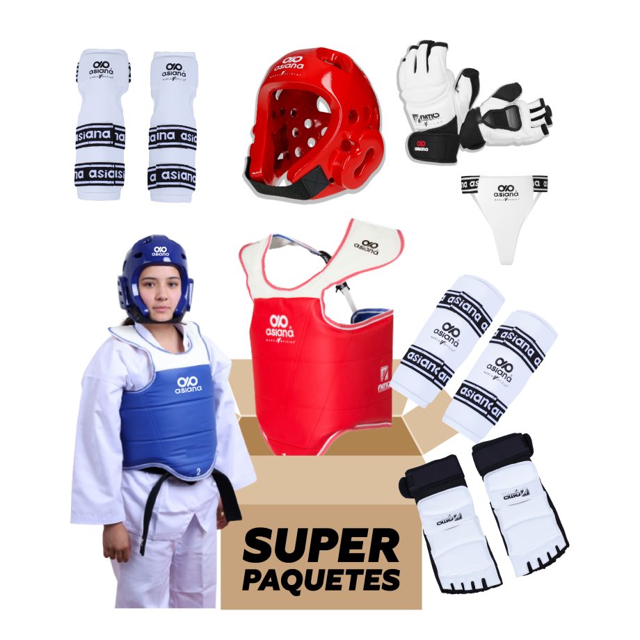 EQUIPO ASIANA DE PROTECCIÓN TAEKWONDO PARA MUJER COLOR BLANCO