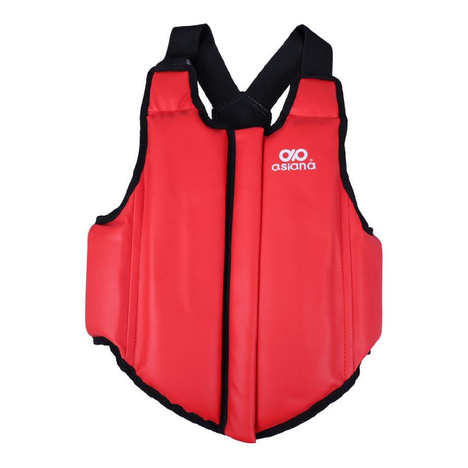 PETO ASIANA PARA KARATE NEGRO ROJO