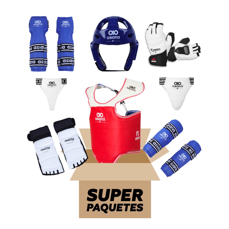 EQUIPO ASIANA DE PROTECCIÓN PARA TAEKWONDO COLOR AZUL