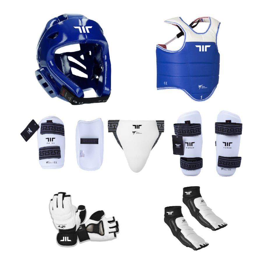 EQUIPO TUSAH DE PROTECCIÓN PARA TAEKWONDO AZUL PARA HOMBRE
