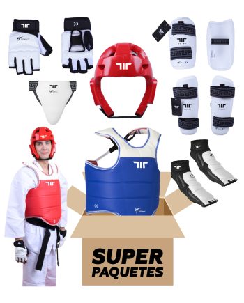 EQUIPO TUSAH DE PROTECCIÓN PARA TAEKWONDO ROJO PARA HOMBRE