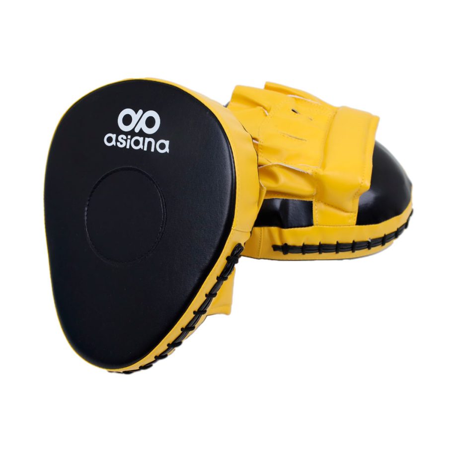 Manopla Asiana Curva Amarillo / Negro