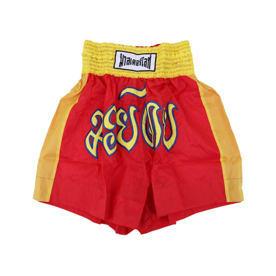 SHORT ASIANA PARA KICK BOXING ROJO C/AMARILLO