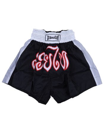 SHORT ASIANA PARA KICK BOXING NEGRO C/ BLANCO