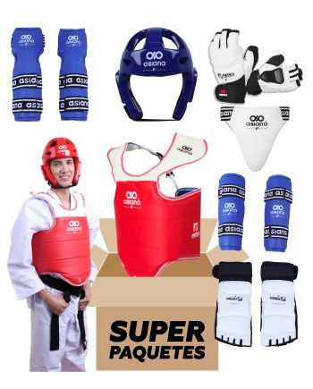 EQUIPO ASIANA DE PROTECCIÓN TAEKWONDO PARA HOMBRE COLOR AZUL