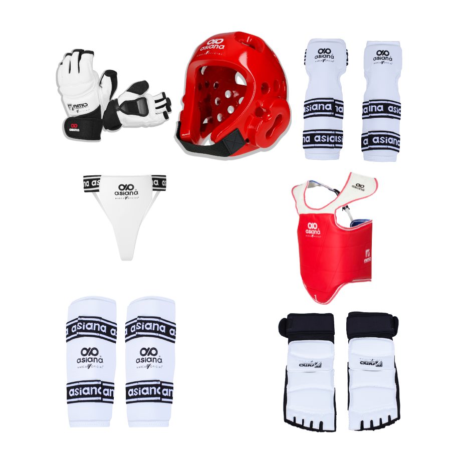 EQUIPO ASIANA DE PROTECCIÓN TAEKWONDO PARA MUJER COLOR BLANCO